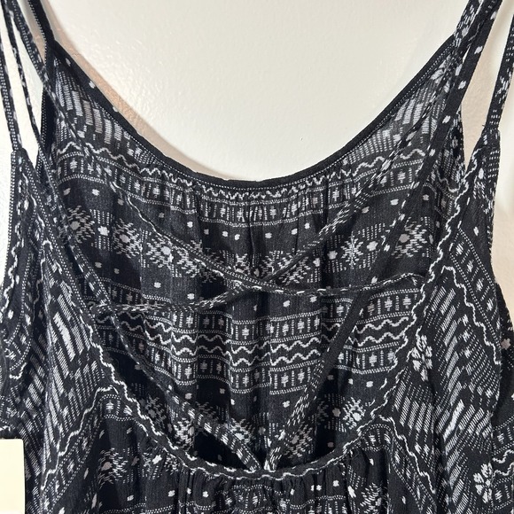 Roxy Mini Dress Women's Small Windy Fly Away Print Black White Ethereal Boho - Picture 6 of 12